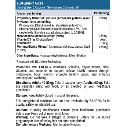 PowerCell PrO ENERGY 30s - One-a-Day Energy Powerhouse